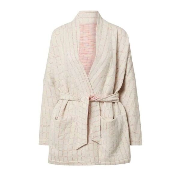 NIKE Womens Yoga Jacquard Reversible Cardigan Robe Size 1X Oversized‎ NWT - Picture 1 of 13